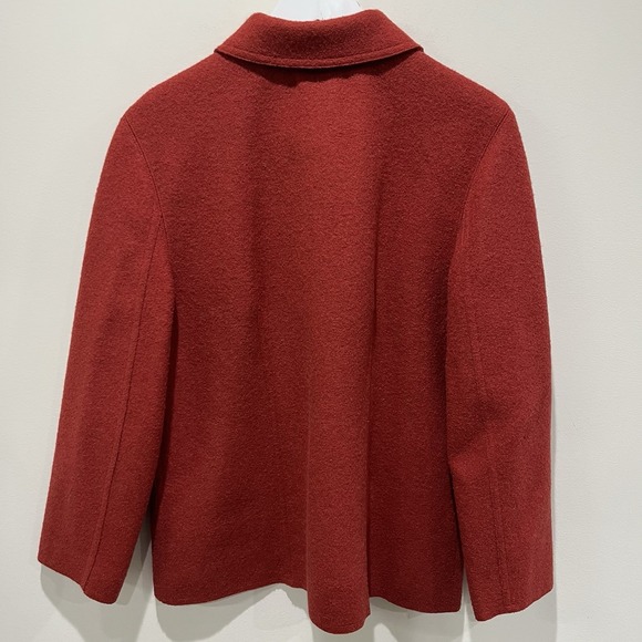 Vtg Talbots Alpaca Wool Blend Button Up Jacket Rust Womens L Classic Outdoor - Picture 3 of 7